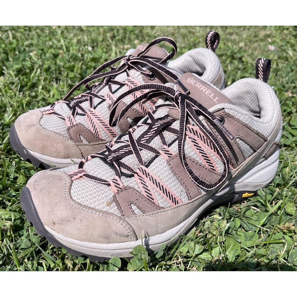 Merrell Shoes Womens Size 8 Brown Suede Mesh Hiking Walking Sneaker J035524